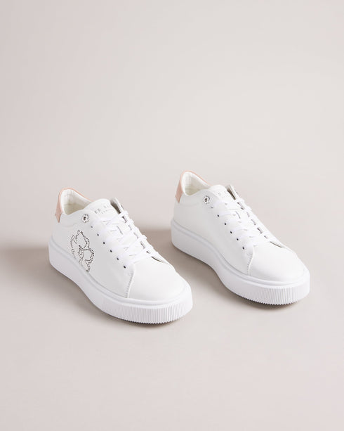 <P>Perforated Magnolia Platform Sneaker</P>